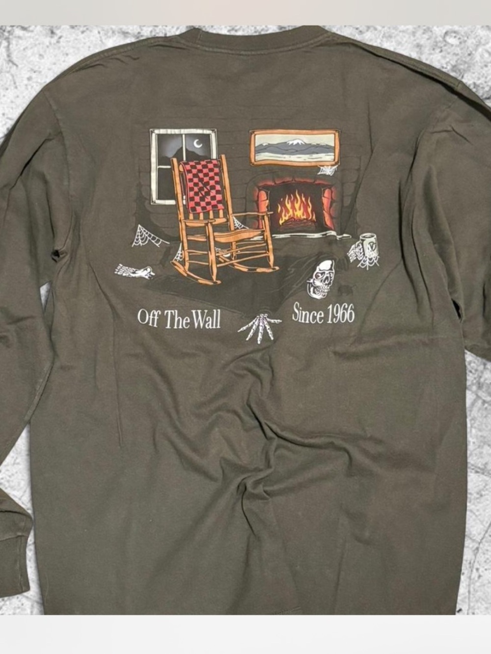 Vans Long Sleeve Grim Reaper Skull Graphic Men’s Medium